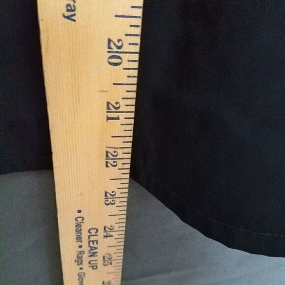 Preston & York Petites Black Blouse Size 8P Slick Look Side Slits Career Dressy - Picture 4 of 9